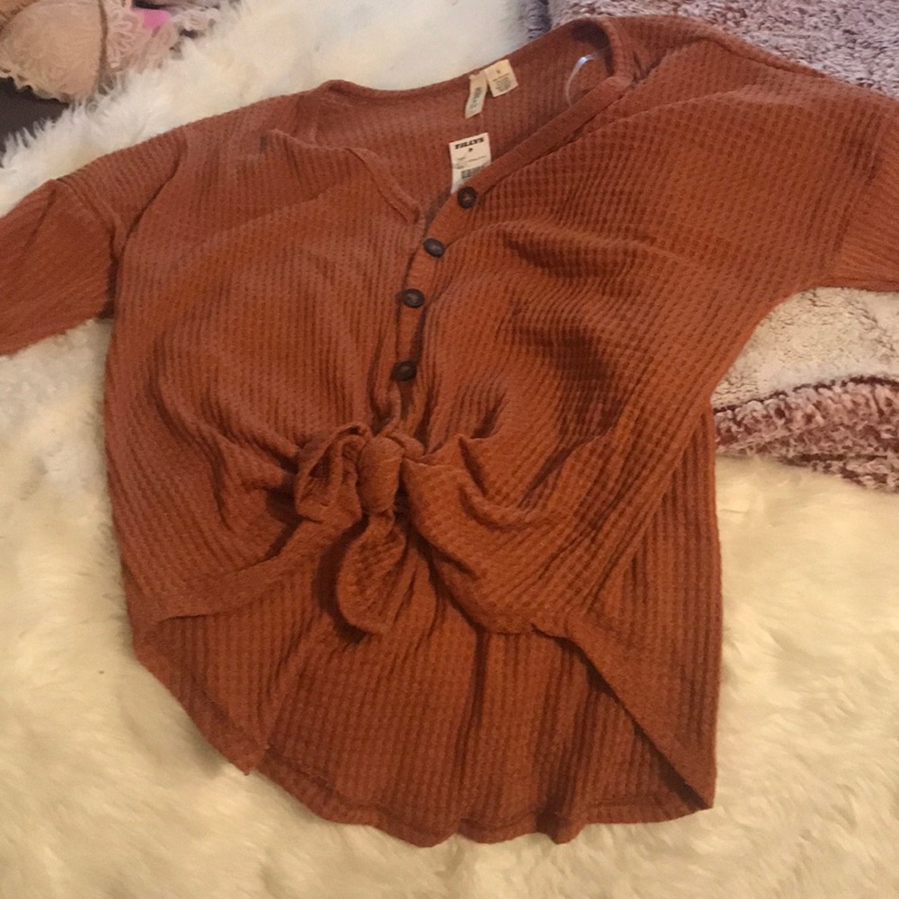 Thermal button-up blouse